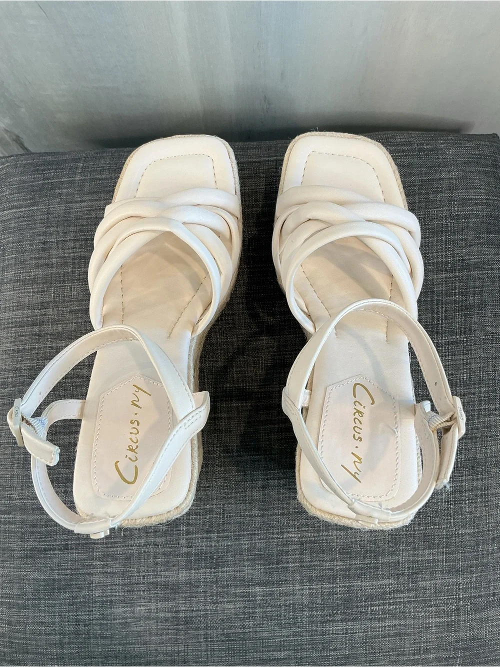 NIB Circus NY by Sam Edelman Irene Espadrille Platform Sandals Vanilla Bean Sz 8